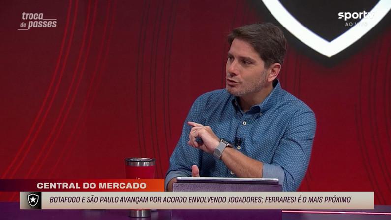Felipe Diniz critica possível troca entre Botafogo e São Paulo: 'Alvinegro sai perdendo'