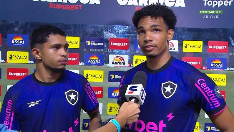 Caio Valle e Lucas Camilo vibram com gols em vitória do Botafogo: 'Sensação é a melhor possível'