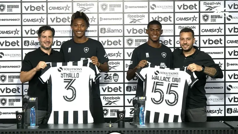 Dirigentes do Botafogo dão boas-vindas e confiam em sucesso de Wallace Davi e Ythallo: 'Vão ser uma grata surpresa'