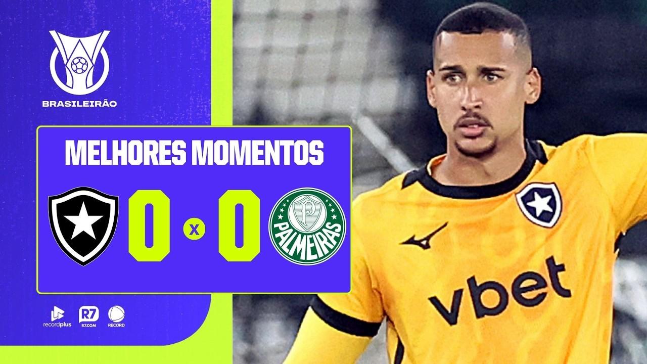 Botafogo e Palmeiras empatam sem gols no Nilton Santos