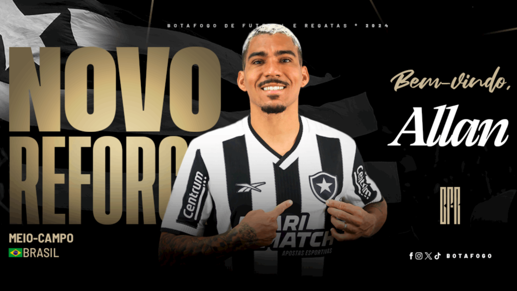 BRUXA SOLTA: Depois de Allan, outro volante do Botafogo terá que passar por cirurgia