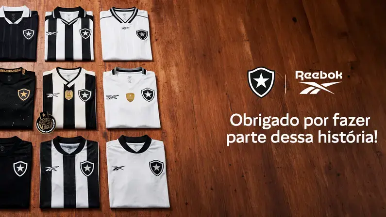 Botafogo se despede da Reebok após três anos de parceria: ‘Obrigado’