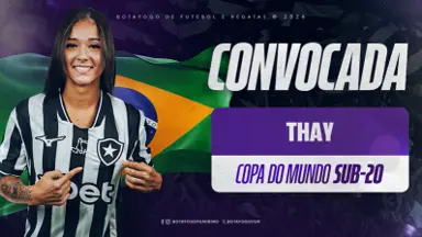 Zagueira do Botafogo, Thay é convocada para disputar a Copa do Mundo Feminina Sub-20 Zagueira do Botafogo, Thay é convocada para disputar a Copa do Mundo Feminina Sub-20