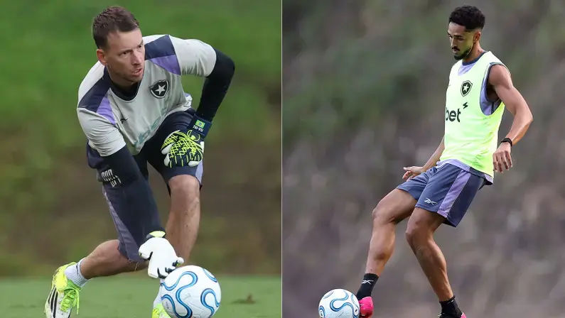 Neto e Chris Ramos reaparecem no primeiro dia de treinos do Botafogo sob Franclim Carvalho