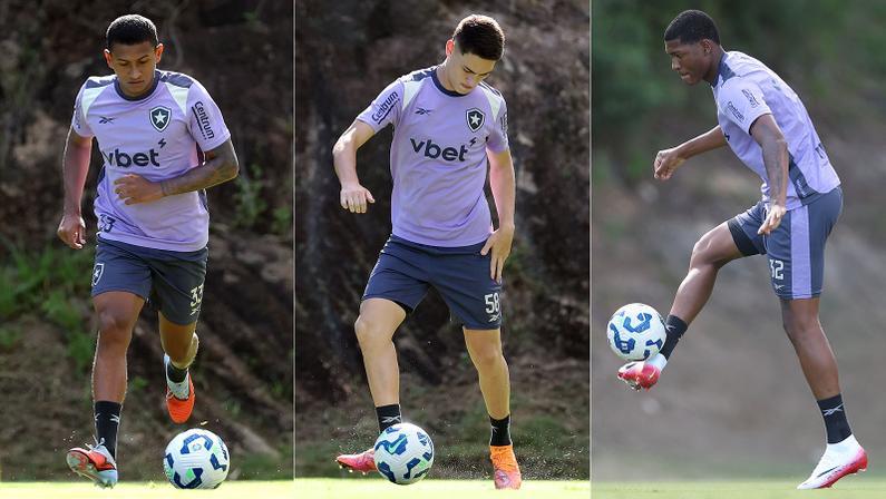 Trio campeão carioca sub-20 reforça treino do Botafogo no CT Lonier