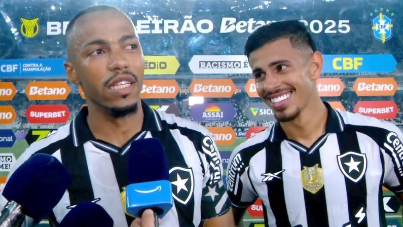 Capitão do Botafogo, Marlon Freitas ‘adota’ David Ricardo e brinca: ‘É um dos meus filhos aqui, mal criado, mas está aprendendo’