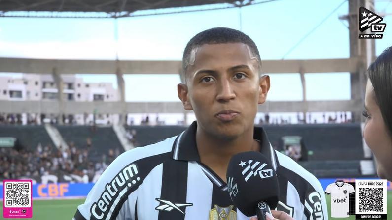 Kauan Toledo brilha no Botafogo e marca assistência na vitória sobre o Fortaleza