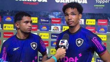Caio Valle e Lucas Camilo vibram com gols em vitória do Botafogo: 'Sensação é a melhor possível' Caio Valle e Lucas Camilo vibram com gols em vitória do Botafogo: 'Sensação é a melhor possível'
