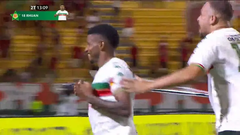 Com gol de Rhuan, ex-Botafogo, Portuguesa empata com Flamengo na estreia no Carioca