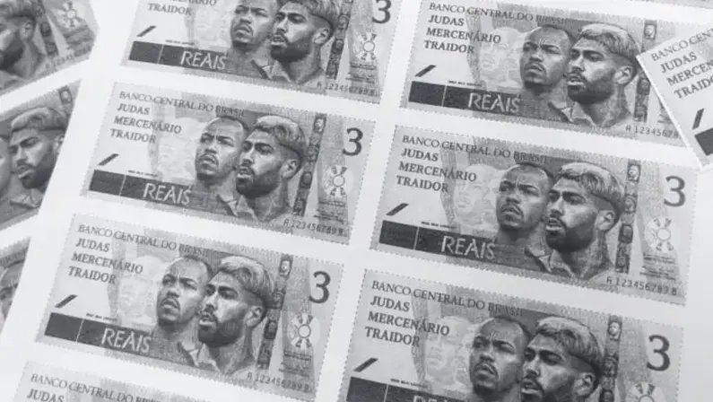 Torcedores do Botafogo preparam provocação a Barboza e Marlon Freitas, do Palmeiras, com notas de R$ 3