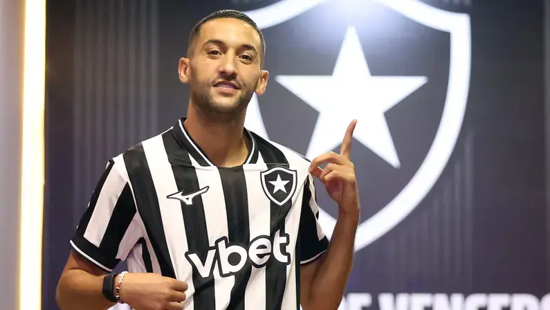 Botafogo anuncia apresentação de Ziyech à torcida antes do jogo com Red Bull Bragantino: ‘Entre cedo!’