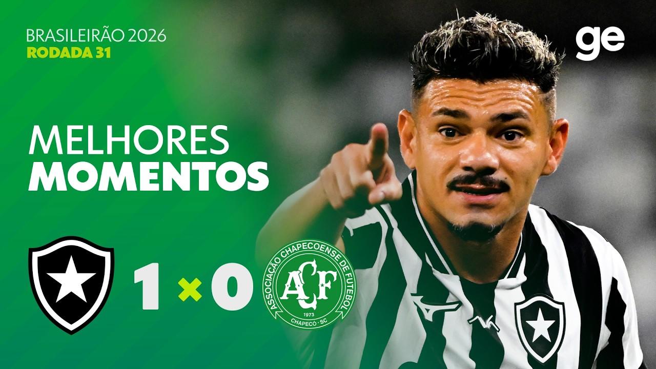 Botafogo vence Chapecoense com gol de Tiquinho Soares e se afasta da zona de rebaixamento