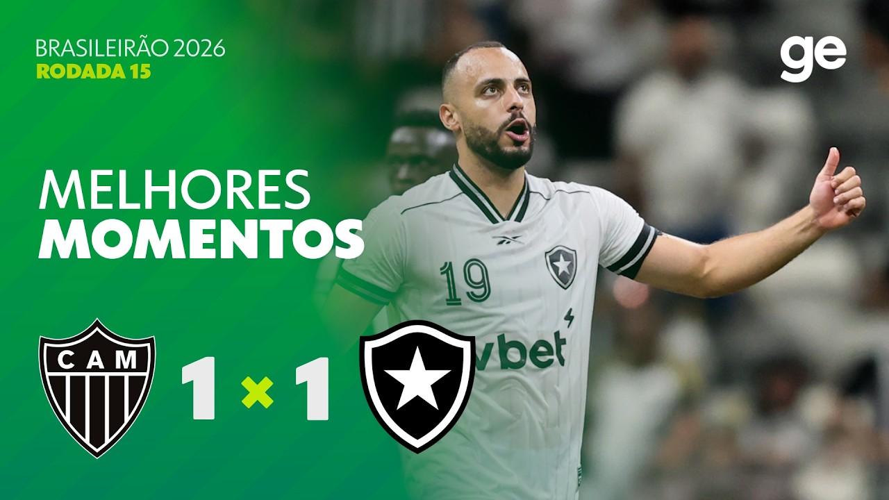 VÍDEO | Gols e melhores momentos do empate entre Atlético-MG e Botafogo na Arena MRV