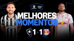 VÍDEO | Gols e melhores momentos do empate do Botafogo com o Red Bull Bragantino