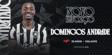 Botafogo confirma contratação de volante até 2029 Botafogo confirma contratação de volante até 2029